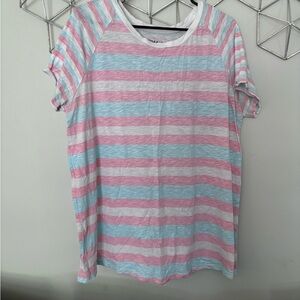 Striped Pink and Blue T-Shirt